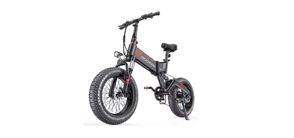 Wooken 20 inch fat tire electric bicycle for our review at ride. Scoot. Play